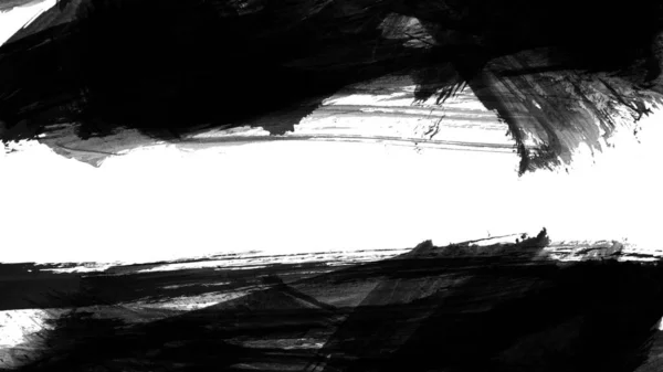 Czarny Pociągnięcie Pędzla Tekstury Grunge Wektor Abstrakcyjna Ręka Element Malowany — Zdjęcie stockowe