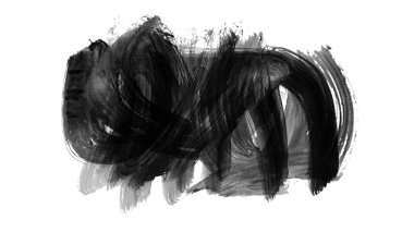 siyah mürekkep fırçası vuruşu. resimleme.