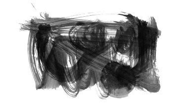 siyah mürekkep fırçası vuruşu. resimleme.