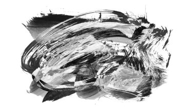 Siyah fırça darbesi ve doku. Grunge vektör soyut el boyalı element. Altı çizili ve sınır tasarımı.