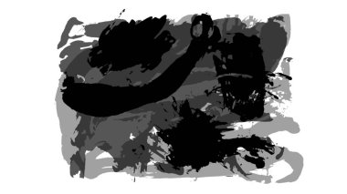 Siyah fırça darbesi ve doku. Grunge vektör soyut el boyalı element. Altı çizili ve sınır tasarımı.