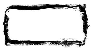 Siyah fırça darbesi ve doku. Grunge vektör soyut el boyalı element. Altı çizili ve sınır tasarımı.