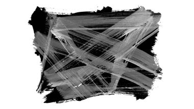 Siyah fırça darbesi ve doku. Grunge vektör soyut el boyalı element. Altı çizili ve sınır tasarımı.