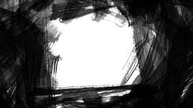 Siyah mürekkep fırçası darbeleri. vektör illüstrasyonu.