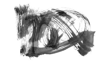 Siyah fırça darbesi ve doku. Grunge vektör soyut el boyalı element. Altı çizili ve sınır tasarımı.