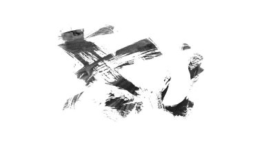 siyah mürekkep fırçası vuruşu. resimleme.