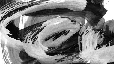 Siyah fırça darbesi ve doku. Grunge vektör soyut el boyalı element. Altı çizili ve sınır tasarımı.