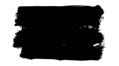 Siyah fırça darbesi ve doku. Grunge vektör soyut el boyalı element. Altı çizili ve sınır tasarımı.