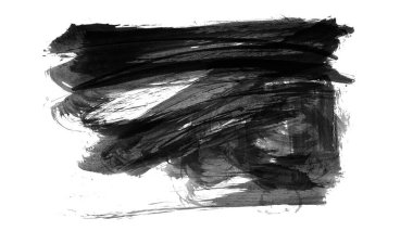 Siyah fırça darbesi ve doku. Grunge vektör soyut el boyalı element. Altı çizili ve sınır tasarımı.