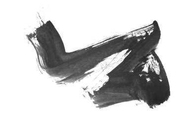 siyah mürekkep fırçası vuruşu. resimleme.