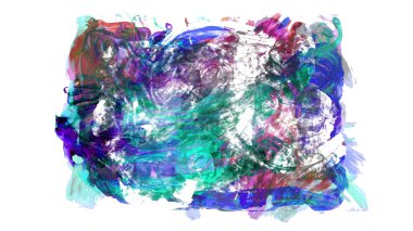 Siyah ve renkli boya karışımı, fırça darbesi ve doku. Grunge soyut elle boyanmış elementler. 