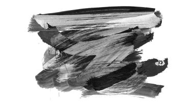 Siyah fırça darbesi ve doku. Grunge vektör soyut el boyalı element. Altı çizili ve sınır tasarımı.