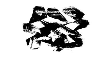 Siyah fırça darbesi ve doku. Grunge soyut elle boyanmış elementler. Altı çizili ve sınır tasarımı.