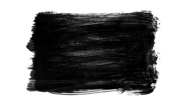 Siyah fırça darbesi ve doku. Grunge soyut elle boyanmış elementler. Altı çizili ve sınır tasarımı.