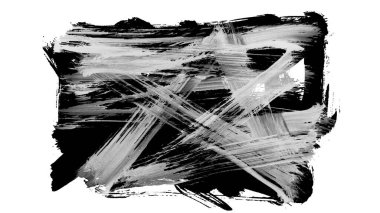 Siyah fırça darbesi ve doku. Grunge soyut elle boyanmış elementler. Altı çizili ve sınır tasarımı.