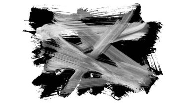 Siyah fırça darbesi ve doku. Grunge soyut elle boyanmış elementler. Altı çizili ve sınır tasarımı.