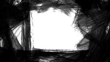 Siyah mürekkep fırçası darbeleri. vektör illüstrasyonu.