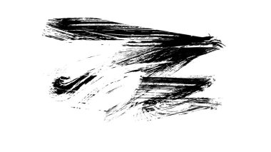 Siyah fırça darbesi ve doku. Grunge vektör soyut el boyalı element. Altı çizili ve sınır tasarımı.