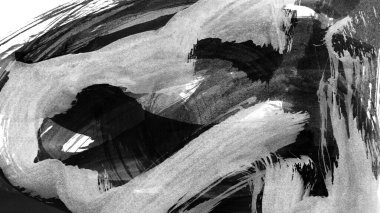 Siyah fırça darbesi ve doku. Grunge vektör soyut el boyalı element. Altı çizili ve sınır tasarımı.