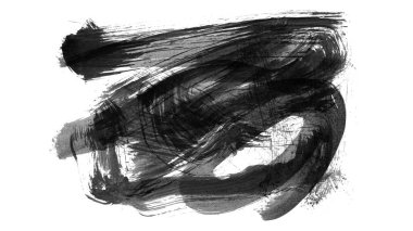 Siyah fırça darbesi ve doku. Grunge vektör soyut el boyalı element. Altı çizili ve sınır tasarımı.