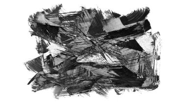 Siyah fırça darbesi ve doku. Grunge vektör soyut el boyalı element. Altı çizili ve sınır tasarımı.