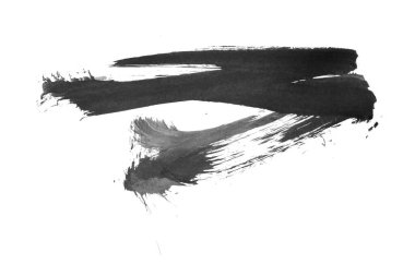siyah mürekkep fırçası vuruşu. resimleme.