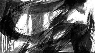 Siyah fırça darbesi ve doku. Grunge vektör soyut el boyalı element. Altı çizili ve sınır tasarımı.