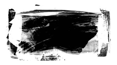 Siyah fırça darbesi ve doku. Grunge soyut elle boyanmış elementler. Altı çizili ve sınır tasarımı.