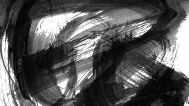 Siyah fırça darbesi ve doku. Grunge vektör soyut el boyalı element. Altı çizili ve sınır tasarımı.