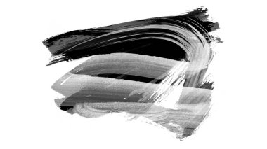 Siyah fırça darbesi ve doku. Grunge vektör soyut el boyalı element. Altı çizili ve sınır tasarımı.