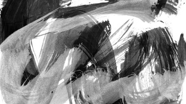 Siyah fırça darbesi ve doku. Grunge vektör soyut el boyalı element. Altı çizili ve sınır tasarımı.