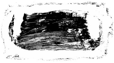 Siyah fırça darbesi ve doku. Grunge vektör soyut el boyalı element. Altı çizili ve sınır tasarımı.