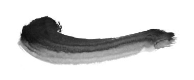 siyah mürekkep fırçası vuruşu. resimleme.