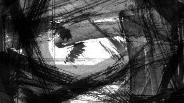 Siyah fırça darbesi ve doku. Grunge vektör soyut el boyalı element. Altı çizili ve sınır tasarımı.