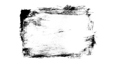Siyah fırça darbesi ve doku. Grunge soyut elle boyanmış elementler. Altı çizili ve sınır tasarımı.