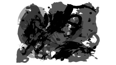 Siyah fırça darbesi ve doku. Grunge soyut elle boyanmış elementler. Altı çizili ve sınır tasarımı.