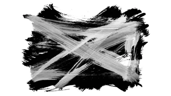 Pincelada Negra Textura Grunge Vector Mano Abstracta Elemento Pintado Subrayar —  Fotos de Stock