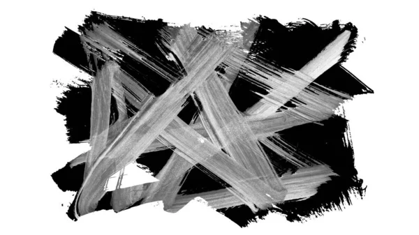 Pincelada Negra Textura Grunge Vector Mano Abstracta Elemento Pintado Subrayar —  Fotos de Stock