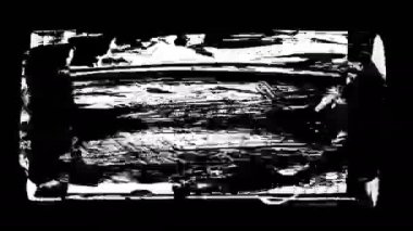 Beyaz arka planda animasyon grunge fırça darbeleri. Soyut el boyalı element. Grunge fırça darbeleri animasyonu etkiler. Altı çizili ve sınır tasarımı. Kusursuz döngü arkaplanı. 