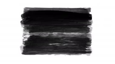 Beyaz arka planda animasyon grunge fırça darbeleri. Soyut el boyalı element. Grunge fırça darbeleri animasyonu etkiler. Altı çizili ve sınır tasarımı. Kusursuz döngü arkaplanı. 