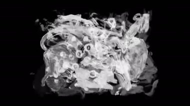 Beyaz arka planda animasyon grunge fırça darbeleri. Soyut el boyalı element. Grunge fırça darbeleri animasyonu etkiler. Altı çizili ve sınır tasarımı. Kusursuz döngü arkaplanı. 