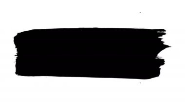 Beyaz arka planda animasyon grunge fırça darbeleri. Soyut el boyalı element. Grunge fırça darbeleri animasyonu etkiler. Altı çizili ve sınır tasarımı. Kusursuz döngü arkaplanı. 