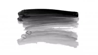 Beyaz arka planda animasyon grunge fırça darbeleri. Soyut el boyalı element. Grunge fırça darbeleri animasyonu etkiler. Altı çizili ve sınır tasarımı. Kusursuz döngü arkaplanı. 