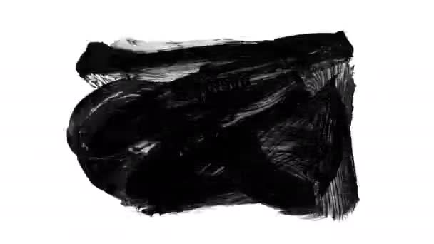Grunge Penseelstreken Abstracte Handgeschilderde Elementen Onderstrepen Grensontwerp Naadloze Looping Achtergrond — Stockvideo