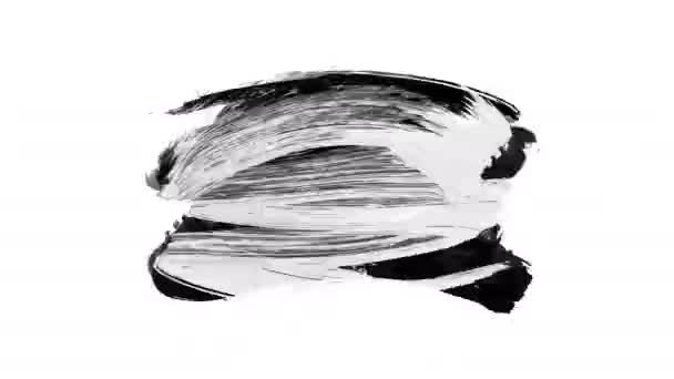 Animación Grunge Pinceladas Sobre Fondo Blanco Mano Abstracta Elemento Pintado — Vídeo de stock