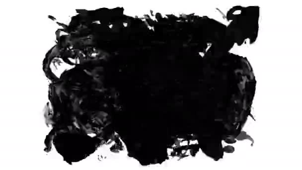 Анимация Гранж Мазки Кисти Белом Фоне Абстрактная Рука Раскрашенный Элемент — стоковое видео