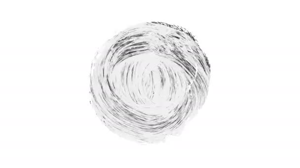 Анімація Гранжевих Мазків Білому Тлі Абстрактна Рука Пофарбований Елемент Анімація — стокове відео