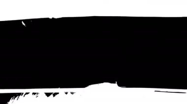 Beyaz arka planda animasyon grunge fırça darbeleri. Soyut el boyalı element. Grunge fırça darbeleri animasyonu etkiler. Altı çizili ve sınır tasarımı. Kusursuz döngü arkaplanı. 