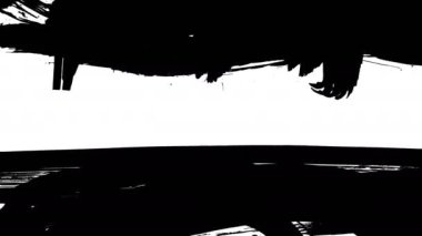 Beyaz arka planda animasyon grunge fırça darbeleri. Soyut el boyalı element. Grunge fırça darbeleri animasyonu etkiler. Altı çizili ve sınır tasarımı. Kusursuz döngü arkaplanı. 