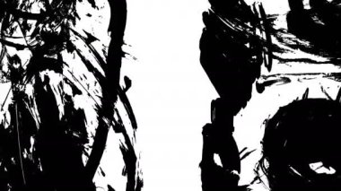 Beyaz arka planda animasyon grunge fırça darbeleri. Soyut el boyalı element. Grunge fırça darbeleri animasyonu etkiler. Altı çizili ve sınır tasarımı. Kusursuz döngü arkaplanı. 